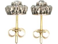 Edwardian 18ct Gold & Platinum, Diamond Daisy Cluster Earrings