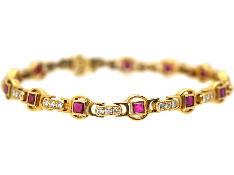 18ct Ruby & Diamond Bracelet