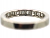 18ct White Gold & Baguette Diamond Half Eternity Ring