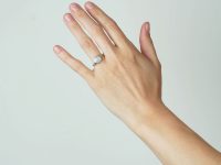 Edwardian 18ct Gold & Platinum, Diamond Cluster Ring with Star Shaped Setting & Diamond shoulders
