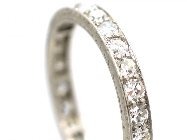 Art Deco 18ct White Gold Diamond Eternity Ring