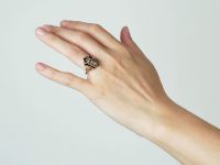 19th Century 18ct Gold & Onyx Ring with Coronet & Two Keys