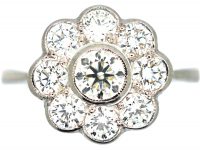 Platinum & Diamond Daisy Cluster Ring