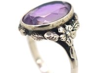 Silver & Amethyst Arts & Crafts Ring Attributed to Bernard Instone