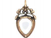 Georgian Heart Shaped Pendant set with Garnets & Natural Split Pearls with Hinged Locket on the Reverse
