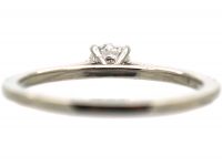 Platinum & Diamond Solitaire Ring with Diamond Set Shoulders by De Beers