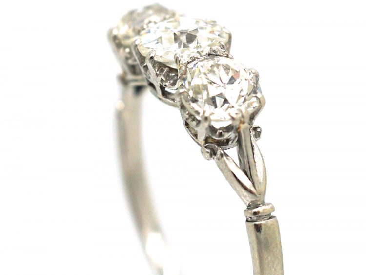Edwardian Platinum, Three Stone Diamond Ring