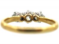 Art Deco 18ct Gold Three Stone Diamond Ring