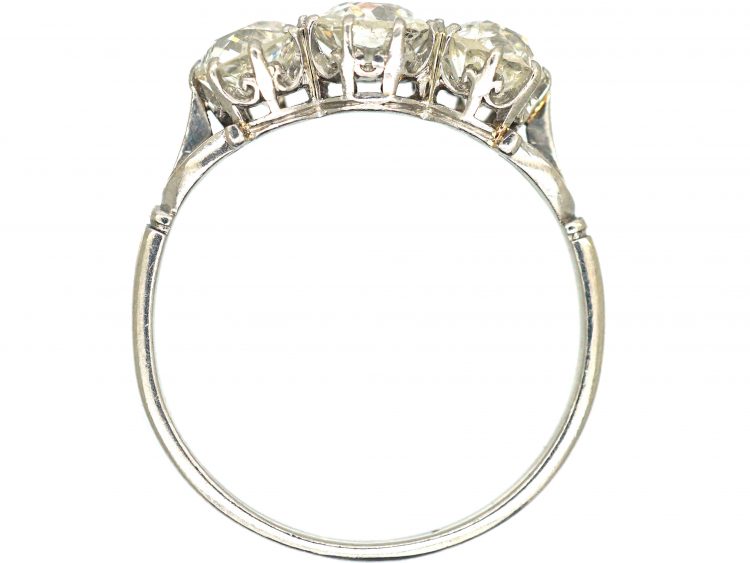 Edwardian Platinum, Three Stone Diamond Ring