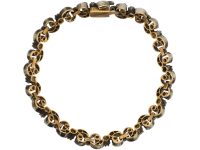 19th Century French 18ct Gold & Silver, Diamond Bracelet