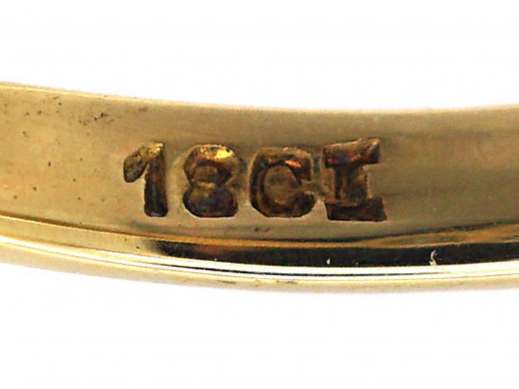 Edwardian 18ct Gold & Platinum, Aquamarine & Diamond Ring