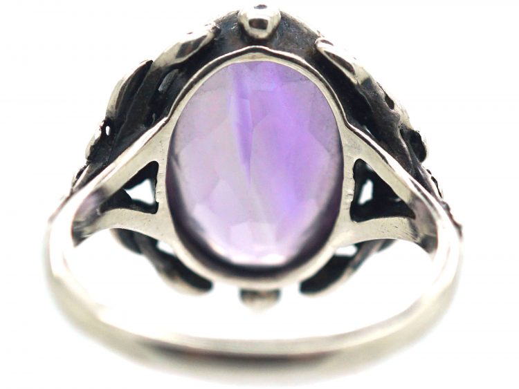 Silver & Amethyst Arts & Crafts Ring Attributed to Bernard Instone