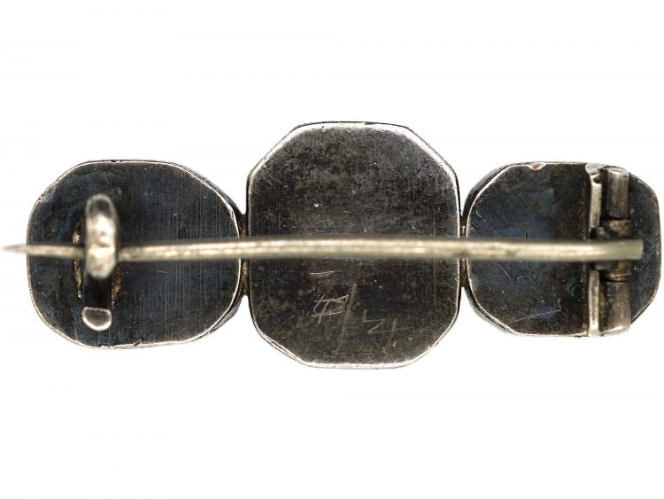 Victorian Silver & Rock Crystal Brooch