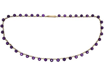 Edwardian 9ct Gold & Amethyst Necklace