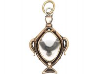 Georgian Urn Shaped Pendant set with Natural Split Pearls & Garnets with Hinged Locket on the Reverse