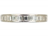 18ct White Gold & Baguette Diamond Half Eternity Ring