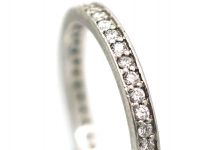 Narrow 18ct White Gold & Diamond Eternity Ring