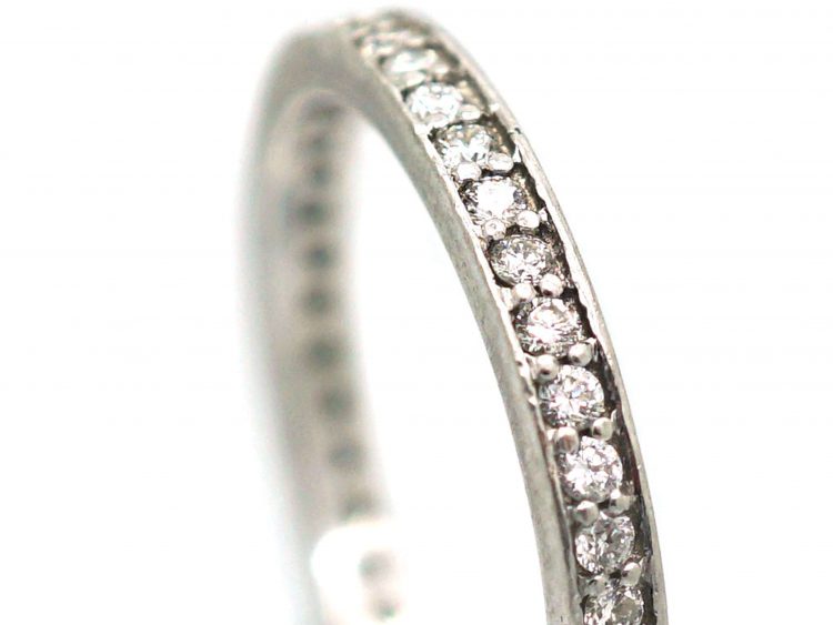 Narrow 18ct White Gold & Diamond Eternity Ring