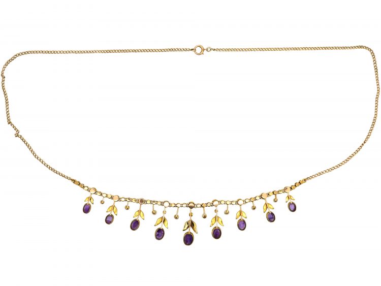 Edwardian 15ct Gold Suffragette Necklace