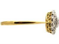 Edwardian 18ct Gold & Platinum, Diamond Daisy Cluster Ring