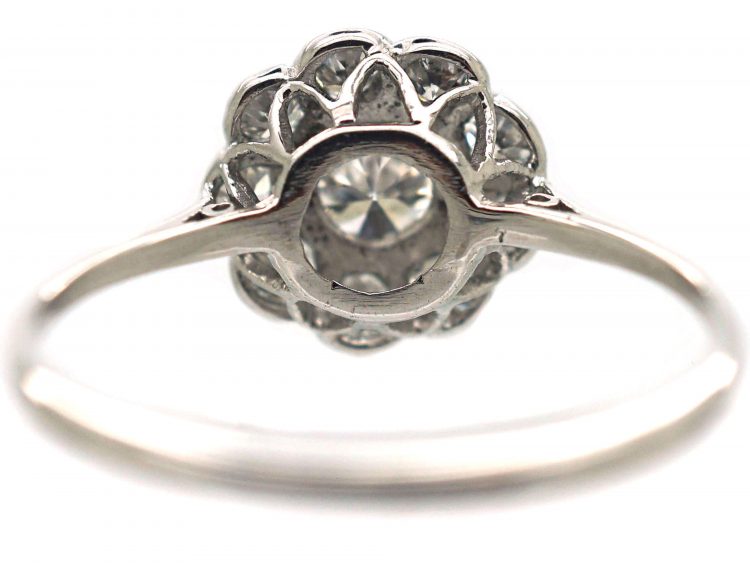 Edwardian Platinum, Diamond Daisy Cluster Ring