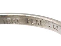 Art Deco 18ct White Gold & Platinum, Large Three Stone Diamond Ring