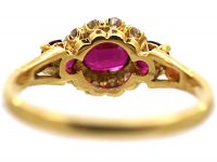 18ct Gold Three Stone Ruby & Diamond Ring by Mappin & Webb
