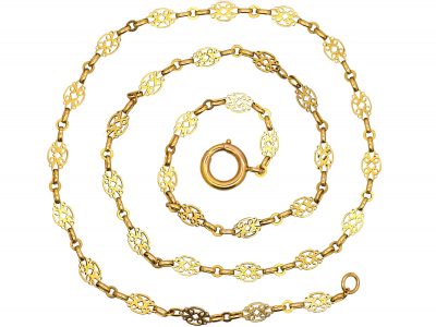 French Belle Epoque 18ct Gold Ornate Chain