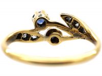 Art Nouveau 18ct Gold & Platinum, Sapphire & Diamond Ring