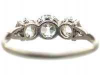 Edwardian Platinum, Three Stone Diamond Ring