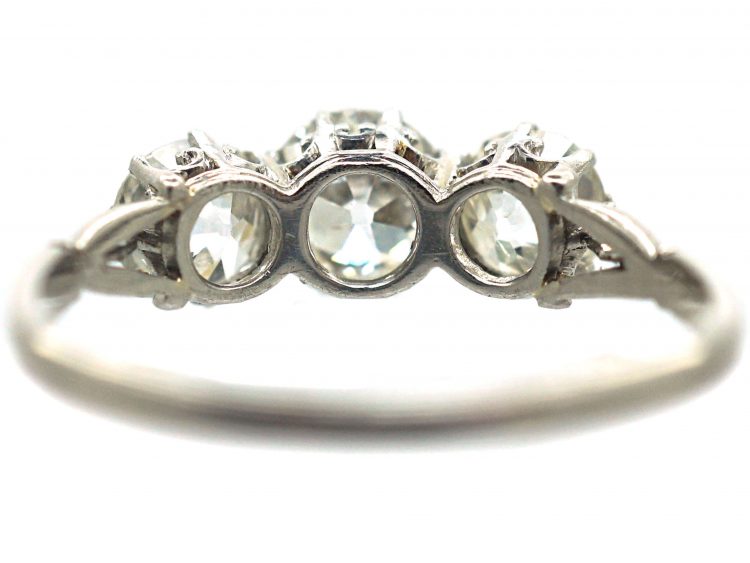 Edwardian Platinum, Three Stone Diamond Ring