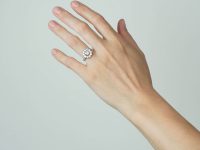 Art Deco Platinum & Diamond Daisy Cluster Ring