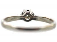Art Deco 18ct White Gold Diamond Solitaire Ring