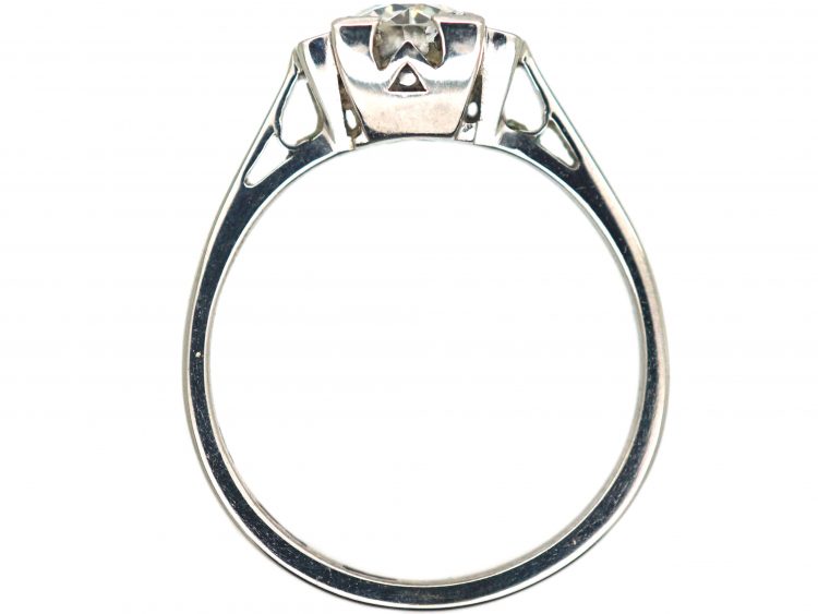 Art Deco Platinum, Diamond Solitaire Ring