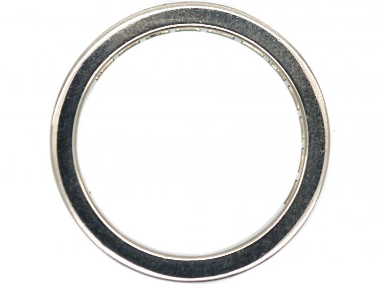 18ct White Gold & Baguette Diamond Half Eternity Ring