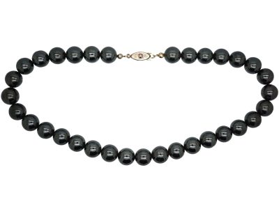 Art Deco Haematite Bead Necklace
