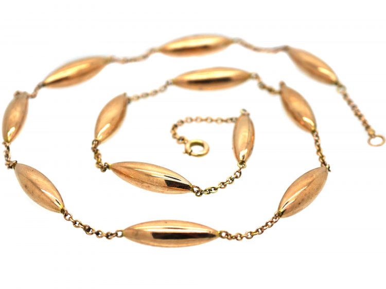Edwardian 9ct Gold Chain with Twelve Lozenges