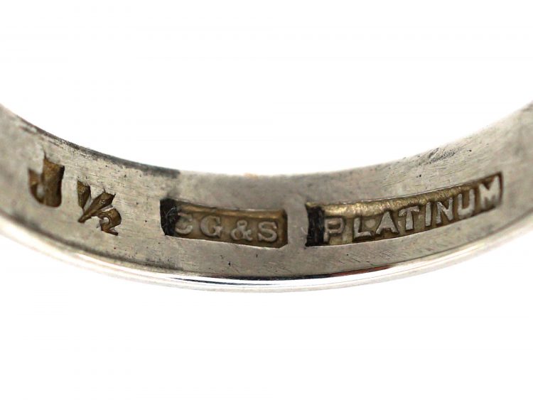 Platinum Wedding Band Ring by Charles Green & Son