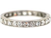 Art Deco 18ct White Gold Diamond Eternity Ring