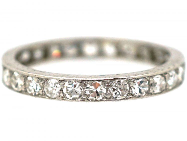 Art Deco 18ct White Gold Diamond Eternity Ring