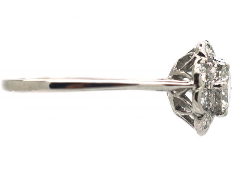 Edwardian Platinum, Diamond Daisy Cluster Ring