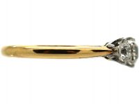 Art Deco 18ct Gold Three Stone Diamond Ring