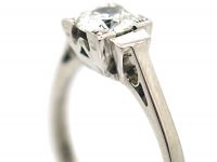Art Deco Platinum, Diamond Solitaire Ring