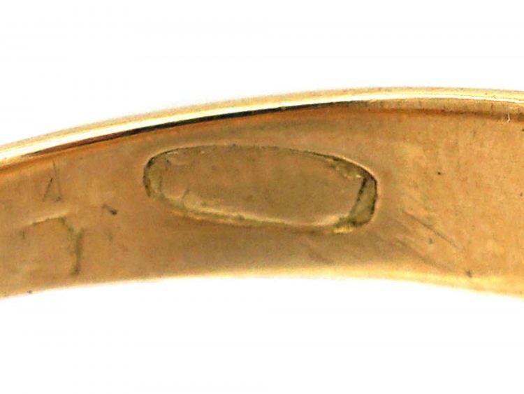 Victorian 18ct Gold & Diamond Solitaire Gypsy Ring