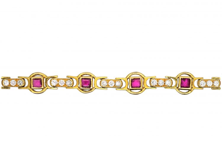 18ct Ruby & Diamond Bracelet