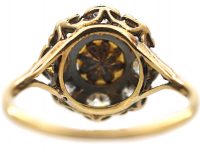 Edwardian 18ct Gold & Silver, Pearl & Diamond Cluster Ring
