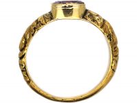 Georgian 18ct Gold & Foiled Amethyst Ring