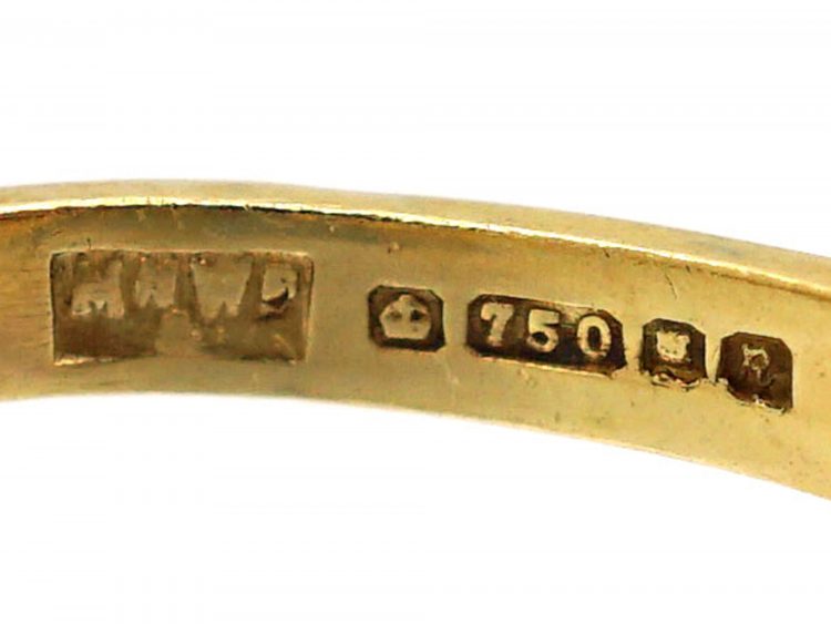 18ct Gold Three Stone Ruby & Diamond Ring by Mappin & Webb