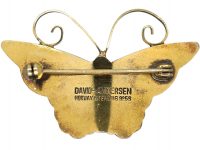 Silver & Enamel Butterfly Brooch by David Andersen