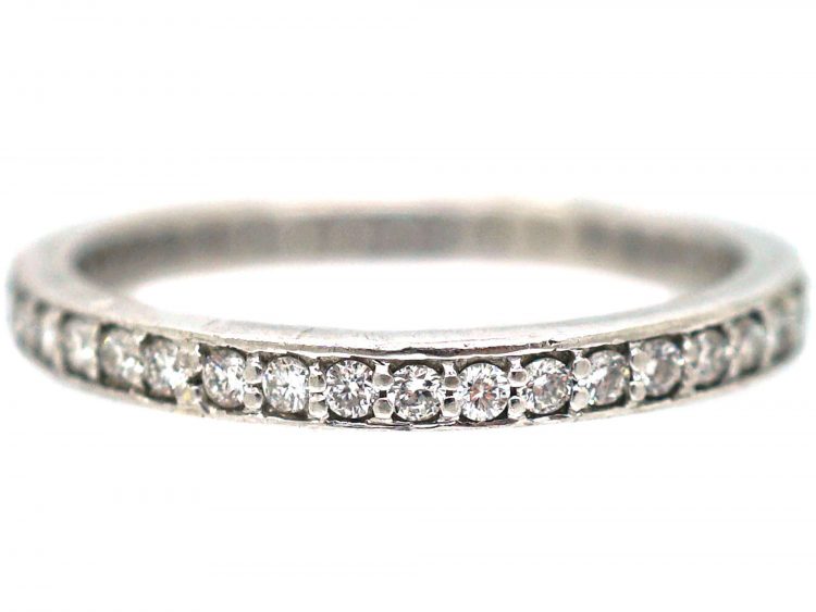 Narrow 18ct White Gold & Diamond Eternity Ring